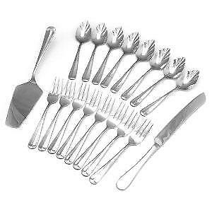 18pc HAMPTON FORGE Lexington Mirror HOSTESS DESSERT FLATWARE SET Stainless *NEW