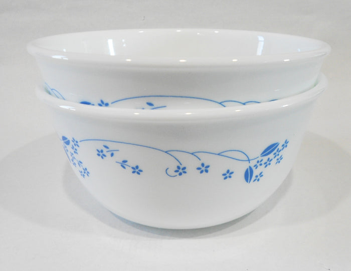 ❤️ 2 Corelle PROVINCIAL BLUE 28-oz SUPER SOUP BOWLS Cereal *English Garden Flowers