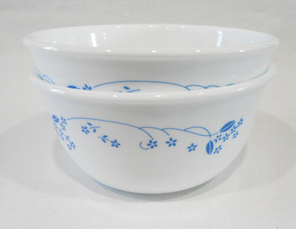 ❤️ 2 Corelle PROVINCIAL BLUE 28-oz SUPER SOUP BOWLS Cereal *English Garden Flowers