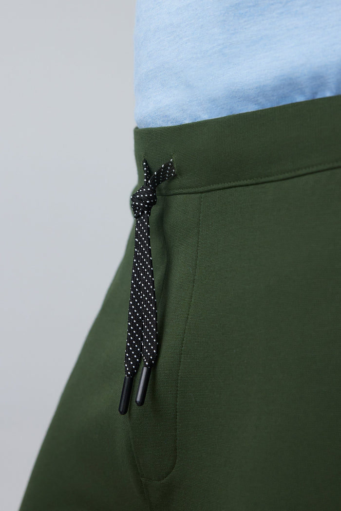 Close up view of Atlas Short in Dark Forest
