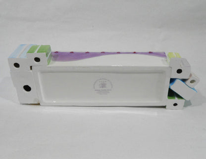 ❤️ 2004 AVON 12" CRACKER SERVER Cookies Mini Bread / Winter Holiday Ceramic Gift
