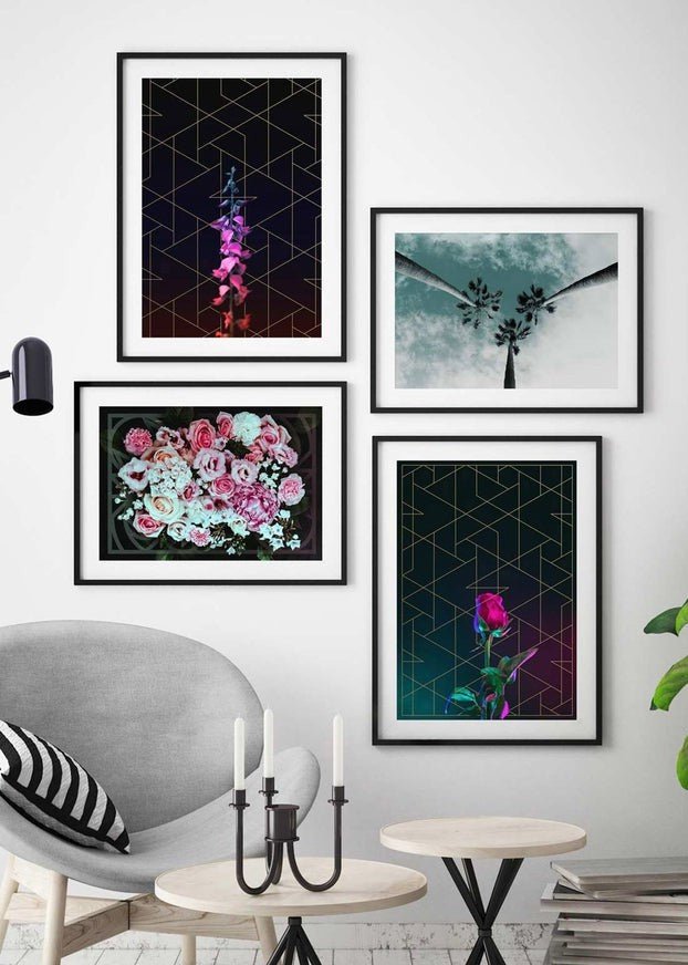 3 Palm Trees Perspective Print