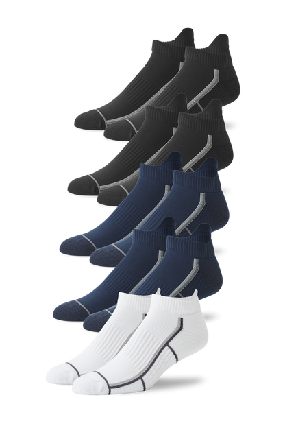 The Classics | Front view of 5-Pack AIRKNITˣ Ankle Socks in The Classics