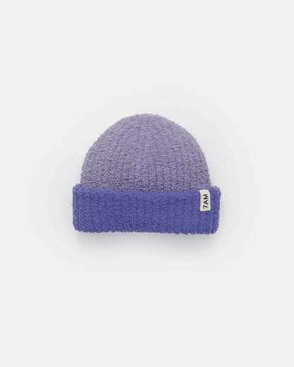 7AM Enfant Fuzzy Two-Tone Ribbed Beanie