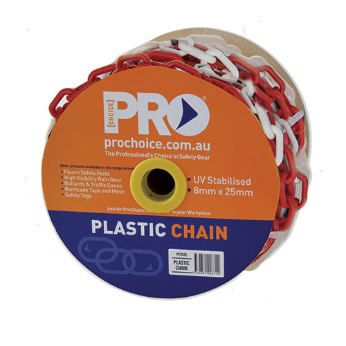 8mm Red/White Chain PCRW825