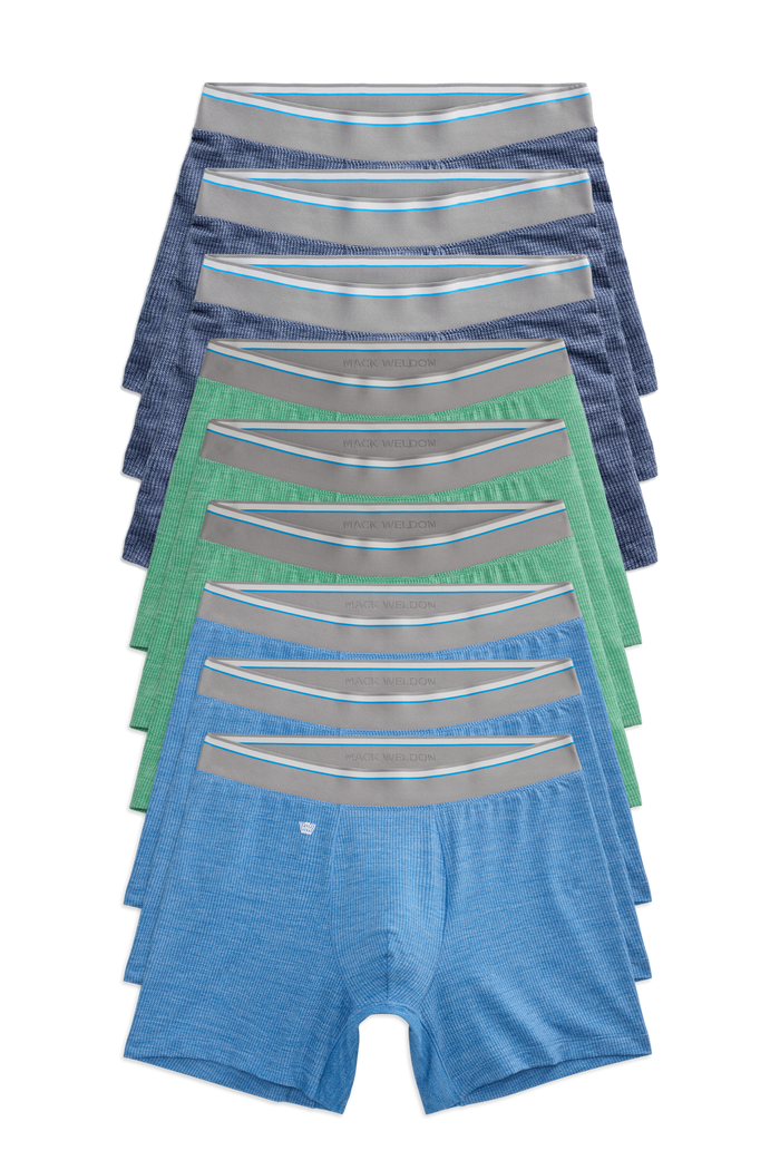 Front view of 9 pack Airknitx Boxer Brief in Morning Hike
