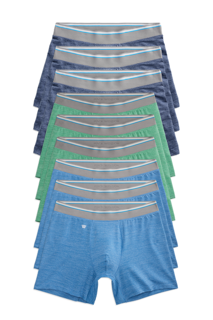 Front view of 9 pack Airknitx Boxer Brief in Morning Hike