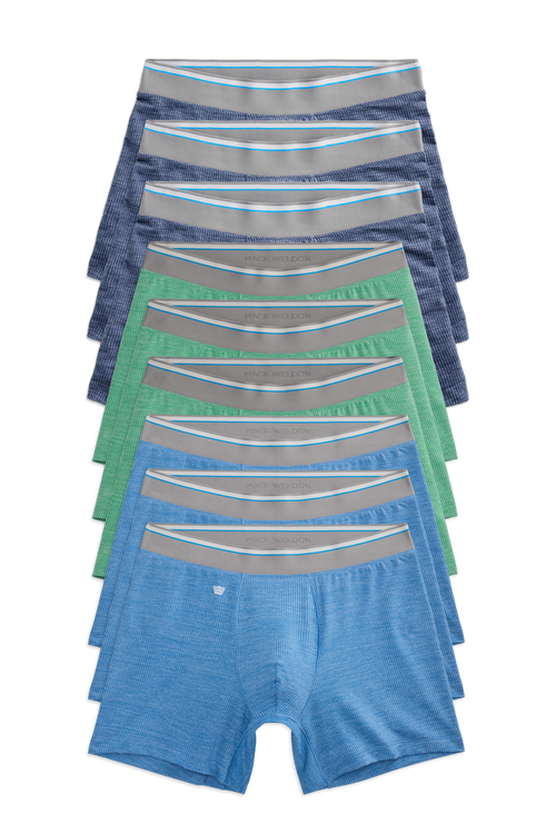 Front view of 9 pack Airknitx Boxer Brief in Morning Hike
