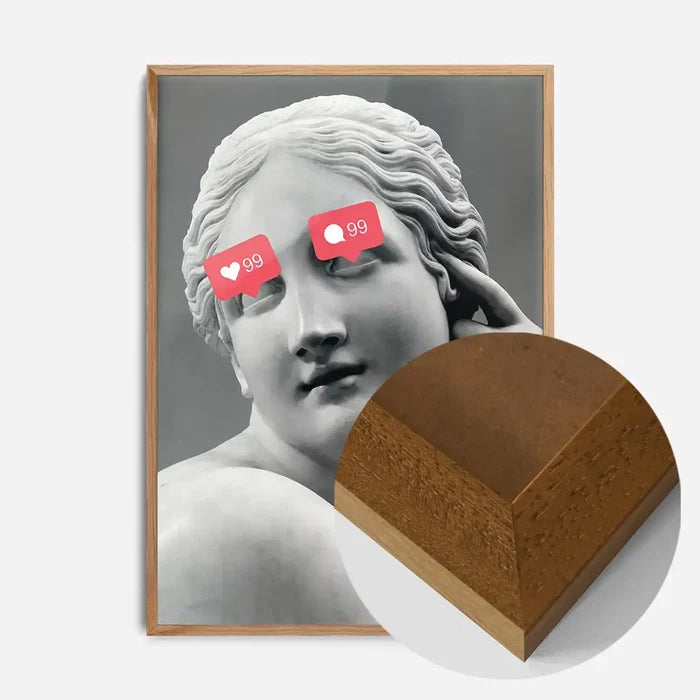 21x30cm | 8¼ x 11¾in / Oak Wood Frame