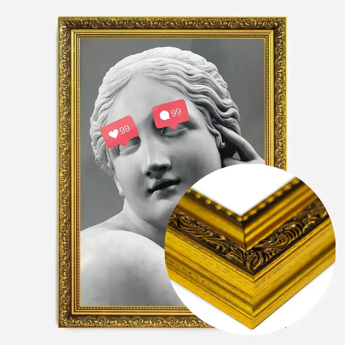 21x30cm | 8¼ x 11¾in / Gold Ornate Frame