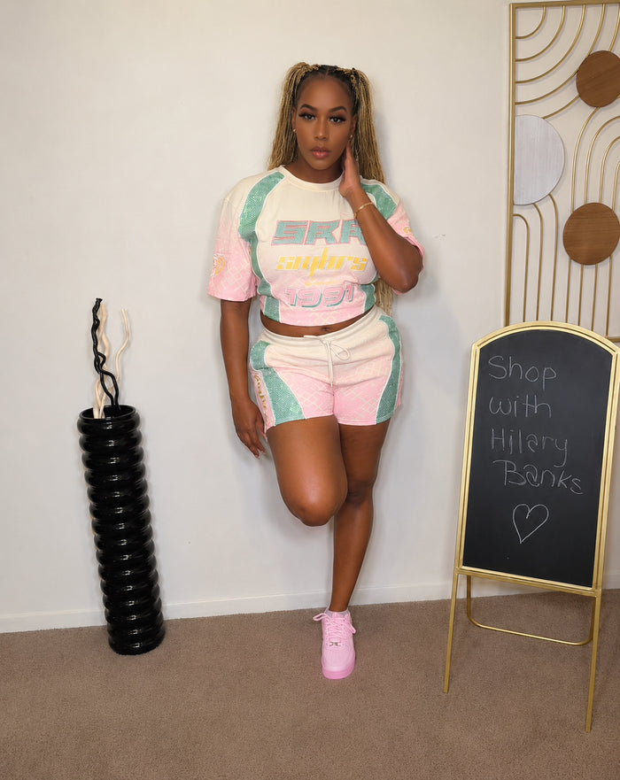 Fly Girl Short Set ( Beige)