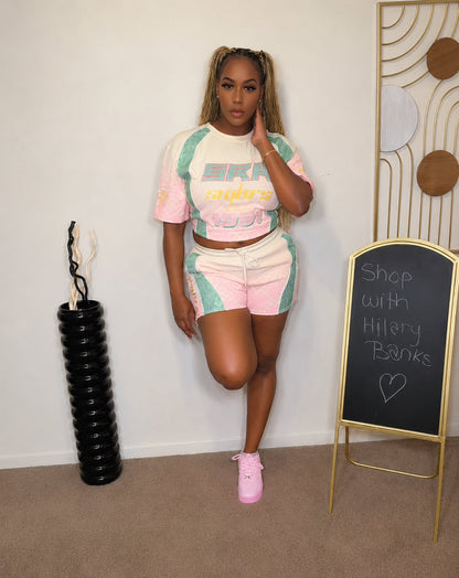 Fly Girl Short Set ( Beige)