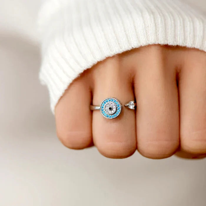 À ma fille – Bague anti-stress œil protecteur | Ajustable