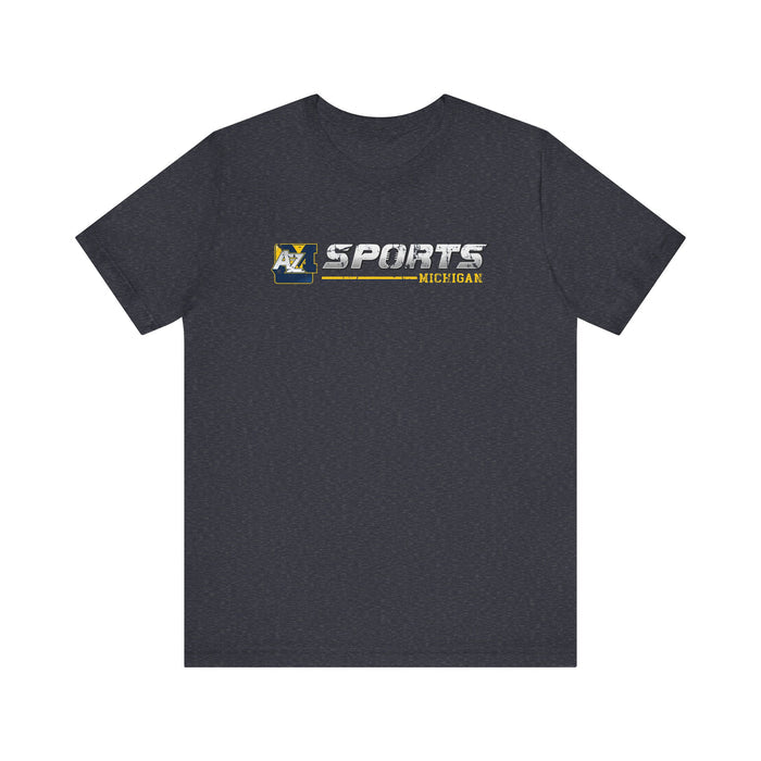 A to Z Sports Michigan Distressed Horizontal T-Shirt