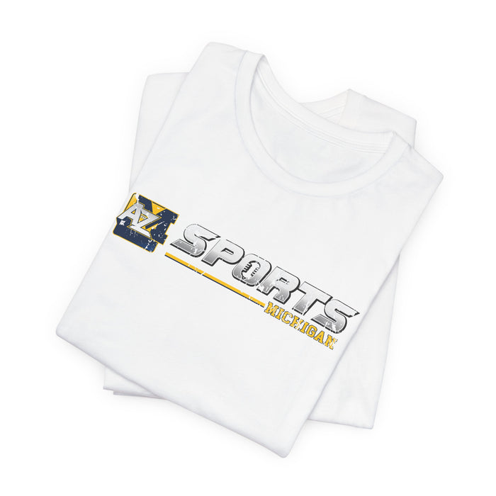 A to Z Sports Michigan Distressed Horizontal T-Shirt
