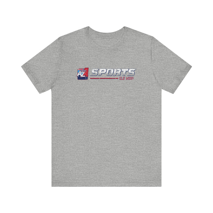 A to Z Sports Ole Miss Horizontal Distressed T-Shirt