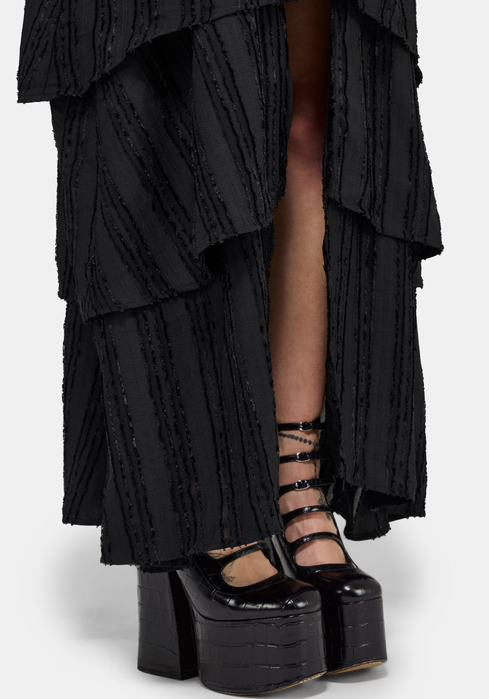 Acantha Tiered Front Split Gown