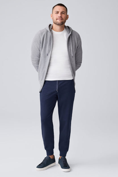 Full front view of a man wearing Ace Relaxed Sweatpant in Total Eclipse