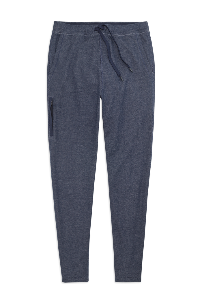 Front view of Ace Sweatpant in True Navy - Bird's Eye