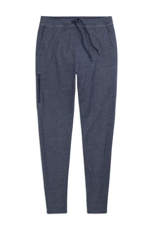 Front view of Ace Sweatpant in True Navy - Bird's Eye