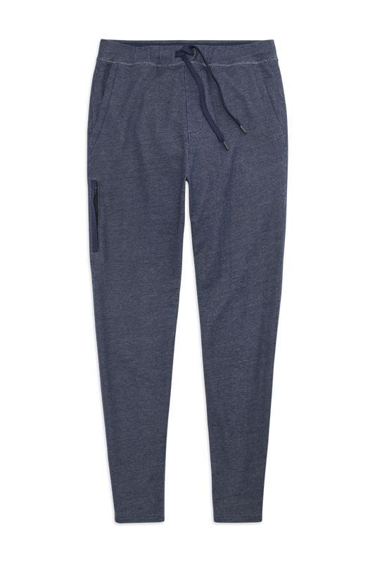 Front view of Ace Sweatpant in True Navy - Bird's Eye