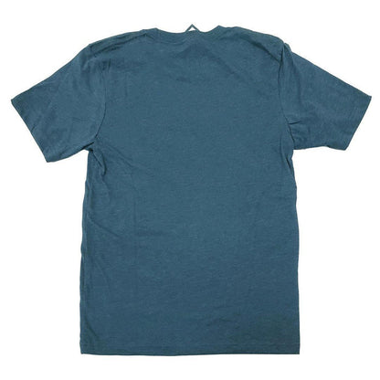 Adult Tee - Seattle Skyline Hikari Shinkansen on Dark Teal Crewneck Tee by Namu
