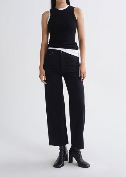 Agolde Ren High Rise Wide Leg Pant in Obscura