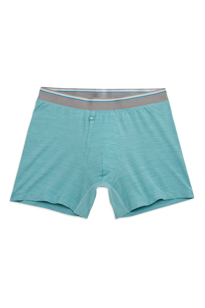 Front view of Airknitx Boxer Brief w/fly in Porcelain Heather