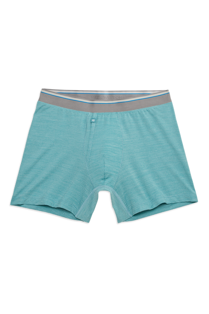 Front view of Airknitx Boxer Brief w/fly in Porcelain Heather