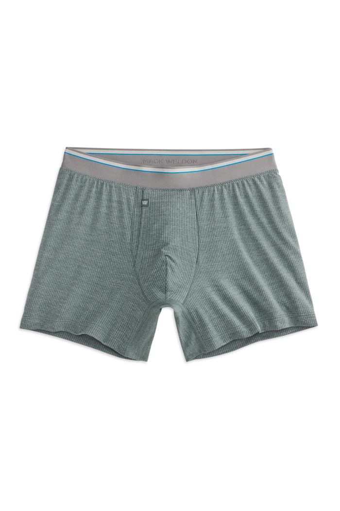 AIRKNITx Boxer Brief w/ Fly in Balsam Green Heather