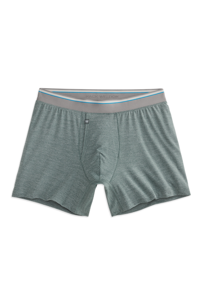 AIRKNITx Boxer Brief w/ Fly in Balsam Green Heather