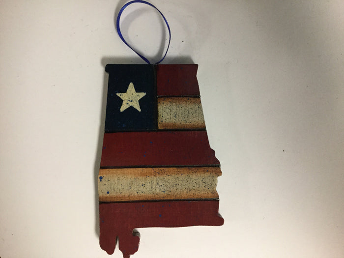 Alabama Americana Wooden Ornaments