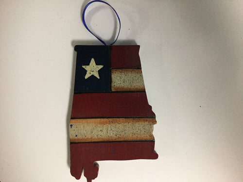 Alabama Americana Wooden Ornaments