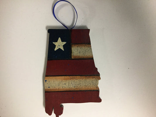 Alabama Americana Wooden Ornaments