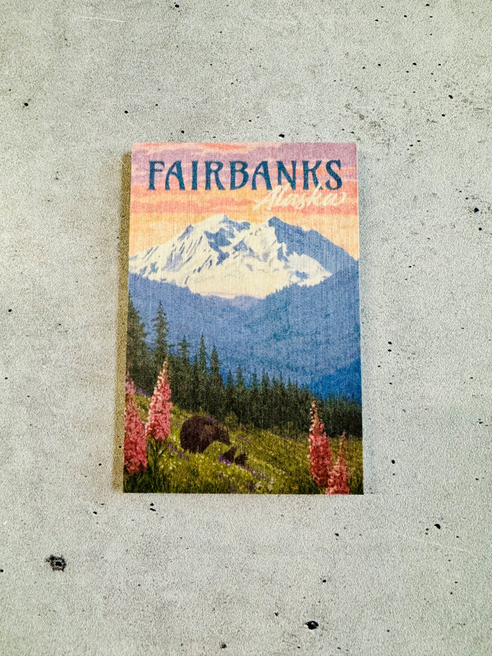 Alaska Wooden Magnets