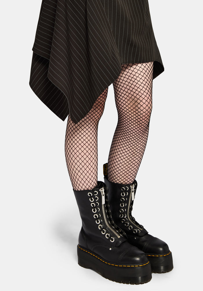 Alecto Pinstripe Handkerchief Hem Mini Dress UK 6