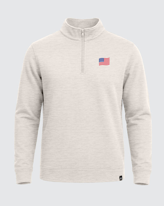American Flag Ash Grey Heritage Pullover