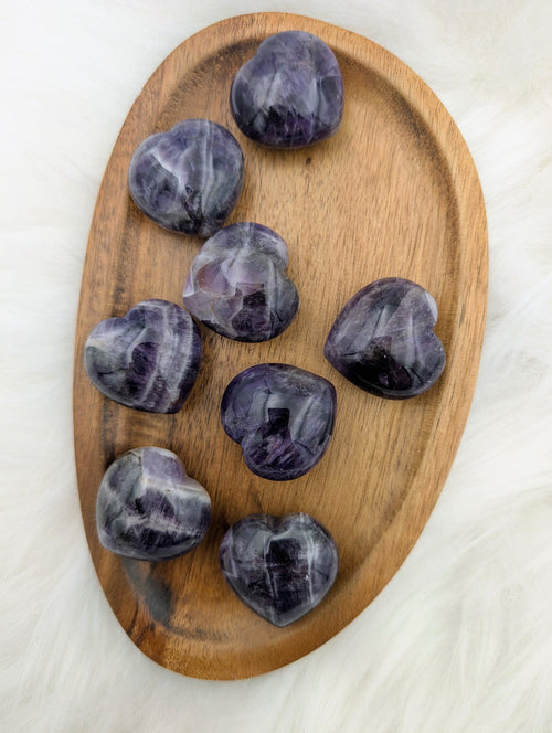 Amethyst Heart-shaped Tumble Stone - Sacramento Crystal Co.