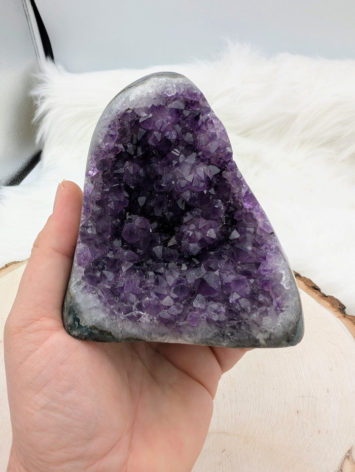 Amethyst Polished Edge Raw Tower #A - Sacramento Crystal Co.