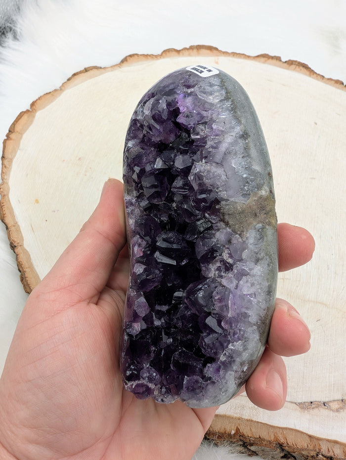 Amethyst Polished Edge Raw Tower #B - Sacramento Crystal Co.