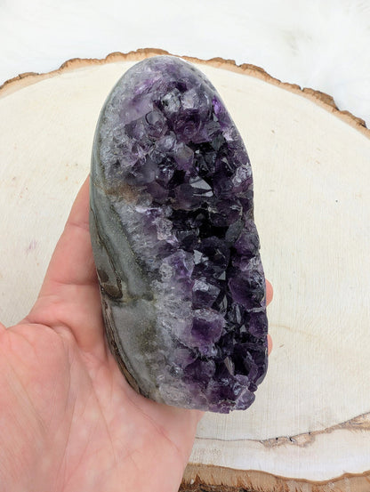 Amethyst Polished Edge Raw Tower #B - Sacramento Crystal Co.