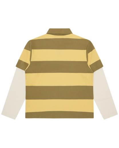 Applique Astro Layered Stripe LS Rugby Shirt