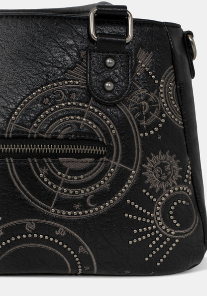 Asterielle Embroidered Rivet Handbag