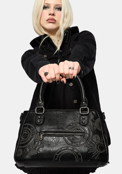 Asterielle Embroidered Rivet Handbag