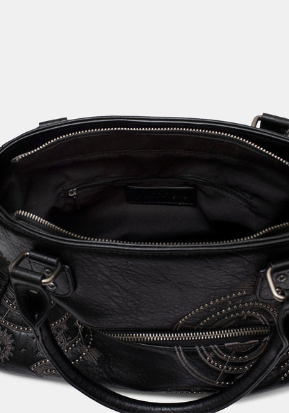 Asterielle Embroidered Rivet Handbag