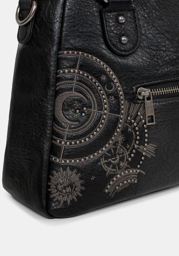 Asterielle Embroidered Rivet Handbag