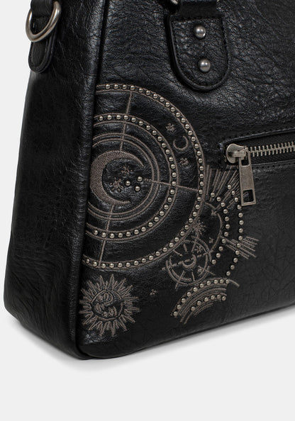 Asterielle Embroidered Rivet Handbag
