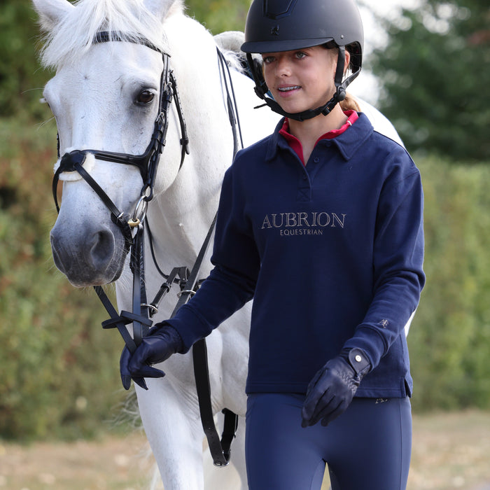 Aubrion Equestrian Button Sweatshirt -Young Rider