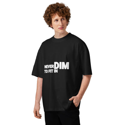 Organic cotton Heavyweight T Shirt in black with oversized fit and statement graphic