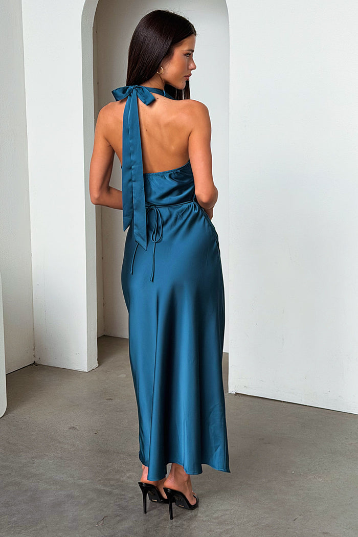 Avalea Halterneck Maxi Dress - Emerald